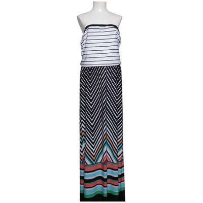 Maxi dress (Black, Multicolored) Elastane, Polyester