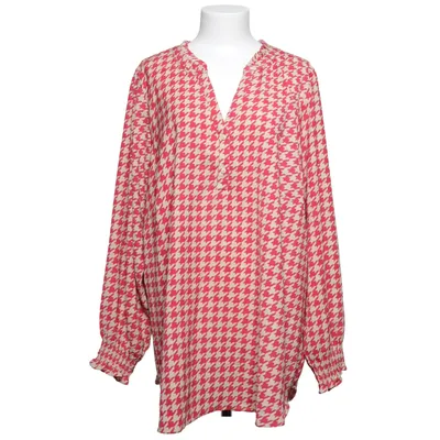 Blouse (Red, Beige) from Zizzi Polyester