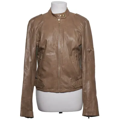 Leren jack (Beige) van Primeboots Leer, Polyester