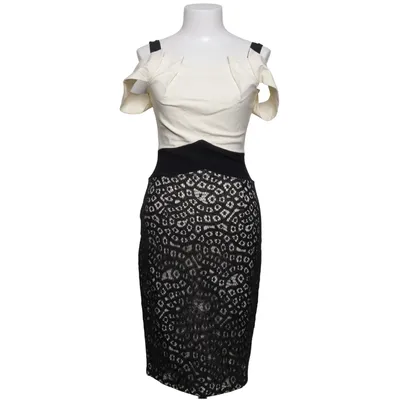 Robe de cocktail (Noir, Blanc) de Hybrid Coton, Élasthane, Polyamide, Viscose