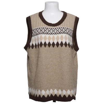 Pull sans manches (Beige, Marron, Blanc) de Fransa Acrylique, Laine d'alpaga, Élasthane, Polyamide