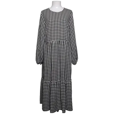 Klänning (Svart, Vit) från Indiska Elastan, Polyester, Viskos