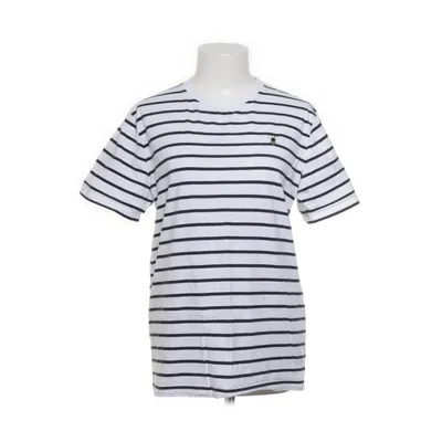 T-shirt (Vit, Blå) från Muji Bomull, Polyester