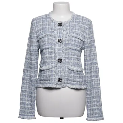 Blazer (Blå, Hvid) fra Oui Akryl, Bomuld, Polyamid, Polyester