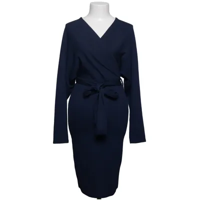 Wrap dress (Blue) from Malabay Elastane, Polyester