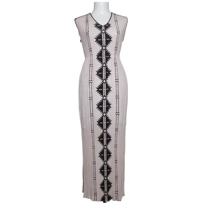 Robe longue (Beige, Noir) de Xhilaration Coton, Viscose
