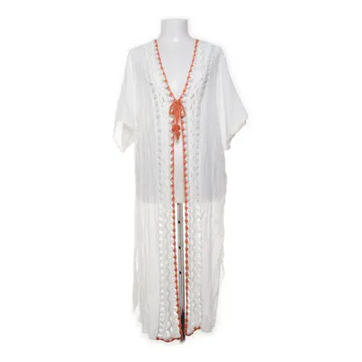 Strandklänning (Vit, Orange) från Shein Curve Bomull, Polyester