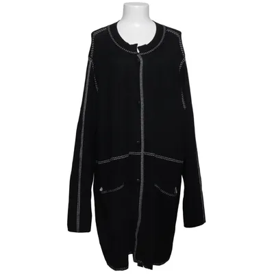 Cardigan (Black, White) from Selection by Ulla Popken Polyester, Viscose