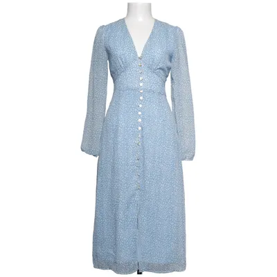 Maxikjole (Blå, Hvid) fra Adoore Polyester