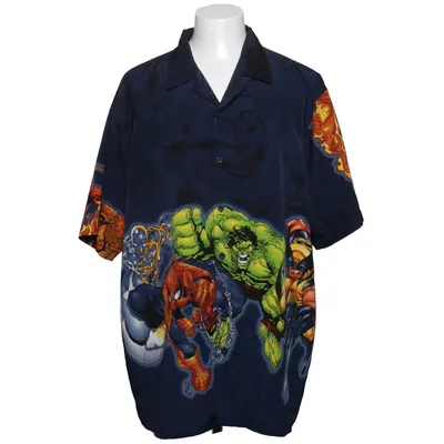Short sleeve shirt (Blue, Multicolored) from Million X Polyester