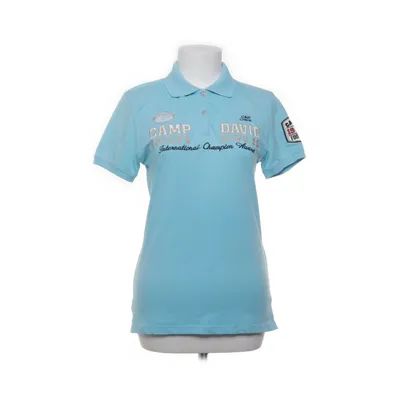 Poloshirt (Blauw) van Camp David Katoen, Elastaan