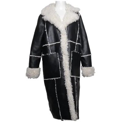 Shearling Jacke (Schwarz, Weiß) von Clockhouse Polyester, Polyurethan