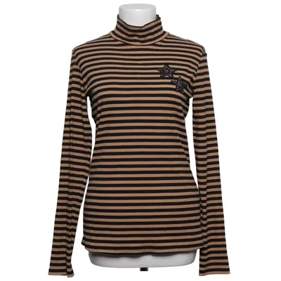 Pul à col roulé (Beige, Noir) de Just White Coton, Élasthane