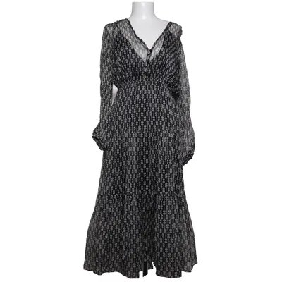 Dress (Black, White) from Sandro Polyester, Silk