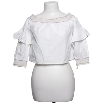 Blus (Vit, Flerfärgad) från Bershka_BSKGIRL Bomull, Polyester