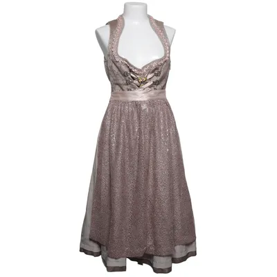 Dirndl (Roze) van Marjo Katoen, Linnen, Polyester