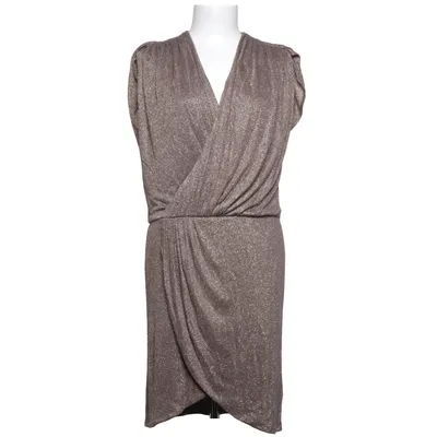 Omlottklänning (Brun, Guldfärgad) från Halston Heritage Elastan, Metallfiber, Polyester, Viskos