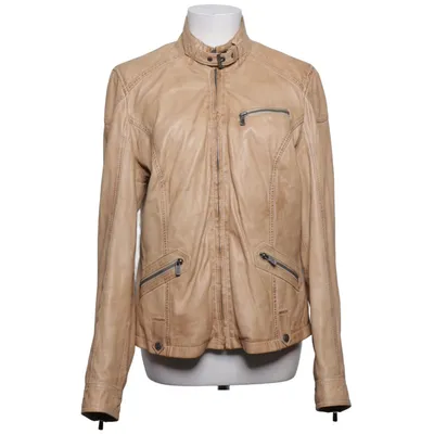 Veste en cuir (Beige) de Jilani Collection Cuir, Polyester