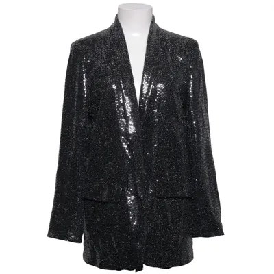 Blazer (Black, Silver) from Zara Woman Elastane, Polyamide