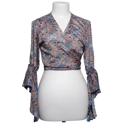 Wrap blouse (Blue, Pink, Multicolored) from Ayoune Polyester, Silk