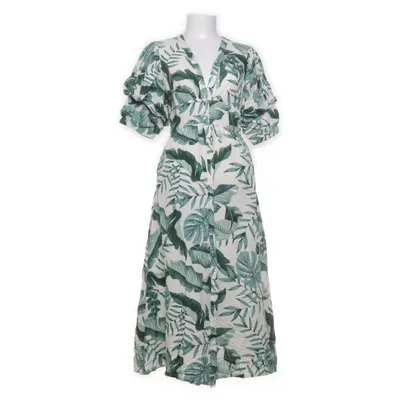 Maxi dress (Green, Multicolored) from Johanna Ortiz x H&M Linen, Viscose, Cotton