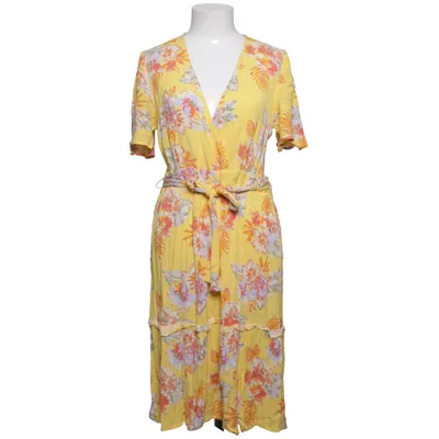 Wrap dress (Yellow, Multicolored) from Manguun Viscose