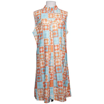 Klänning (Orange, Blå, Vit) från Retro Stage Polyester