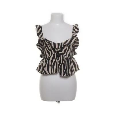 Top (Zwart, Beige) van Zara Katoen