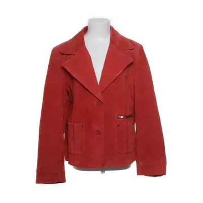 Læderblazer (Rød) fra Essentials Polyester, Læder