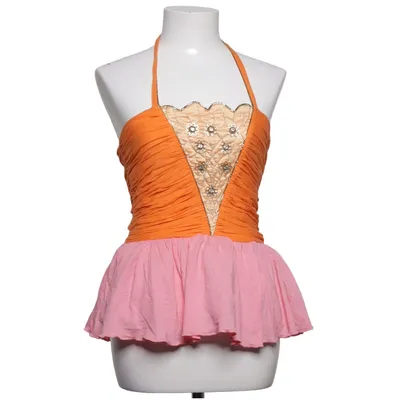 Halter neck top (Orange, Pink) from Manoush Cotton, Modal, Silk