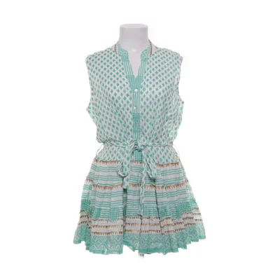 Dress (Green, White, Gold) from Sumitra Cotton
