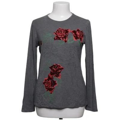 Langærmet t-shirt (Grå, Flerfarvet) fra MIX Elastan, Viscose