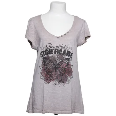 T-shirt (Beige, Multicolore) de Blind Date Casual Coton