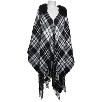 Poncho (Svart, Vit) från MyWear Woman Akryl, Polyester