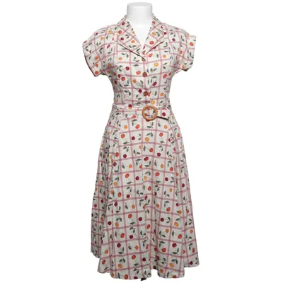Robe (Beige, Rouge, Multicolore) de Banned Retro Coton, Élasthane