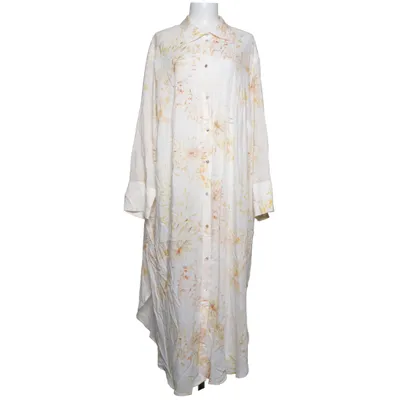 Skjortklänning (Vit, Gul, Orange) från H&M Lyocell, Viskos