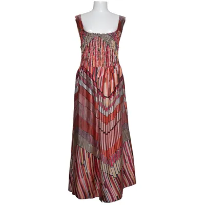 Maxi dress (Red, Orange, Multicolored) from Zorbe Polyester, Viscose