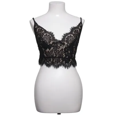 Crop top (Sort, Beige) fra Amisu Bomuld, Polyamid, Viscose
