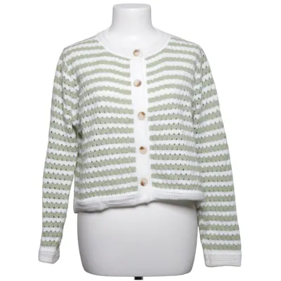 Cardigan (Green, White) from Daphnea Acrylic, Polyamide, Polyester