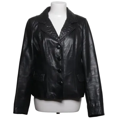 Leren blazer (Zwart) van Jofama Leer