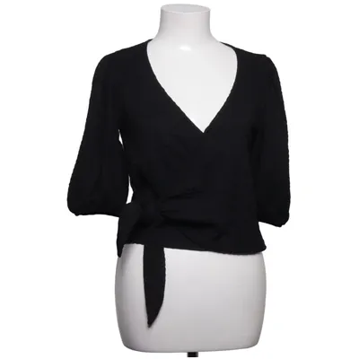 Wrap blouse (Black) from Monki Elastane, Polyester