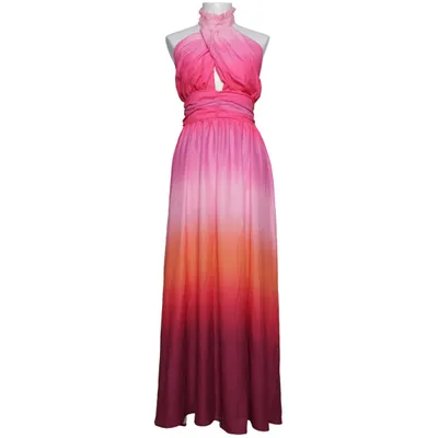 Maxi dress (Pink, Orange, Multicolored) from Jus de Pom Polyester