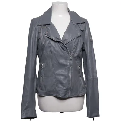 Bikerjack (Grijs) van Freaky Nation Katoen, Leer, Polyester