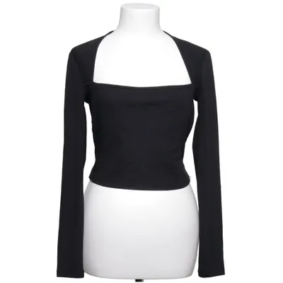 Crop top (Zwart) van Zara Elastaan, Polyester