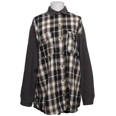 Skjortejakke (Grå, Sort, Gul) fra Missguided Plus Bomuld, Polyester