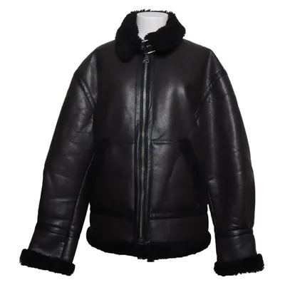 Shearling jacket (Gray, Black) from H&M