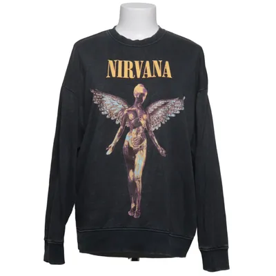 Sweatshirt (Noir) de Nirvana Coton, Polyester