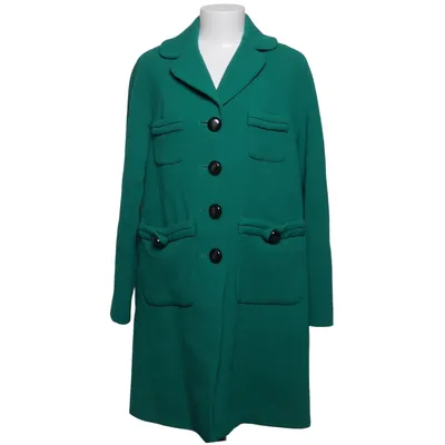 Coat (Green) from Orla Kiely Elastane, Wool