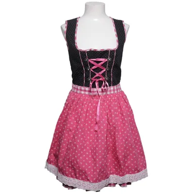 Dirndl (Pink, White, Black) from Alphorn Cotton, Polyester