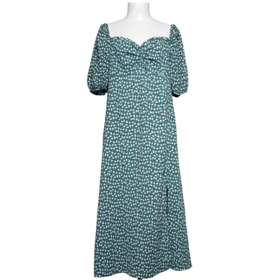 Kjole (Grøn, Hvid, Lilla) fra Monki Elastan, Polyester